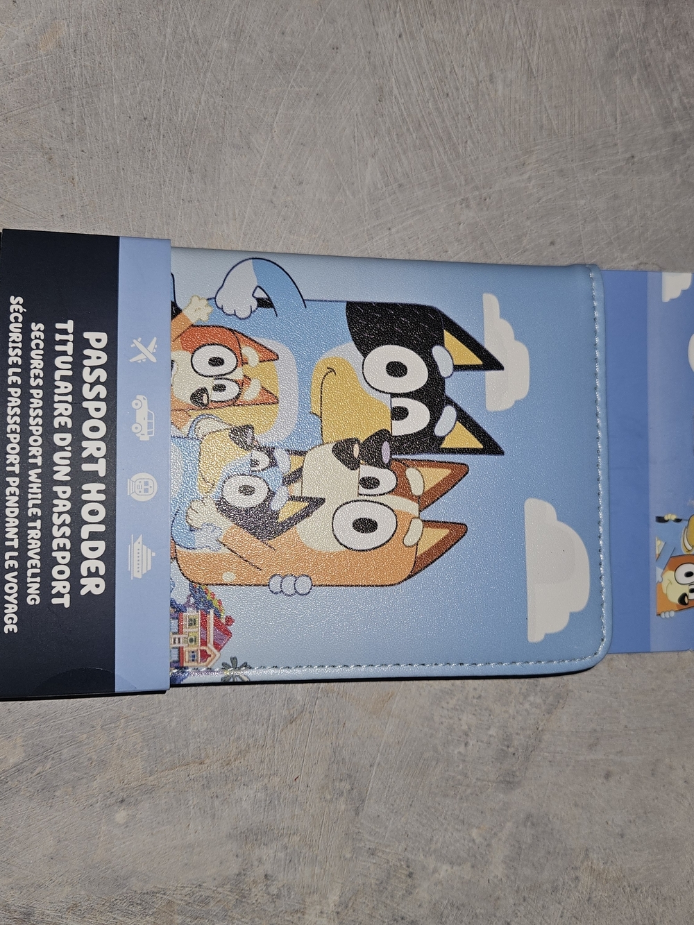 Bluey Family Light Blue Passport Holder